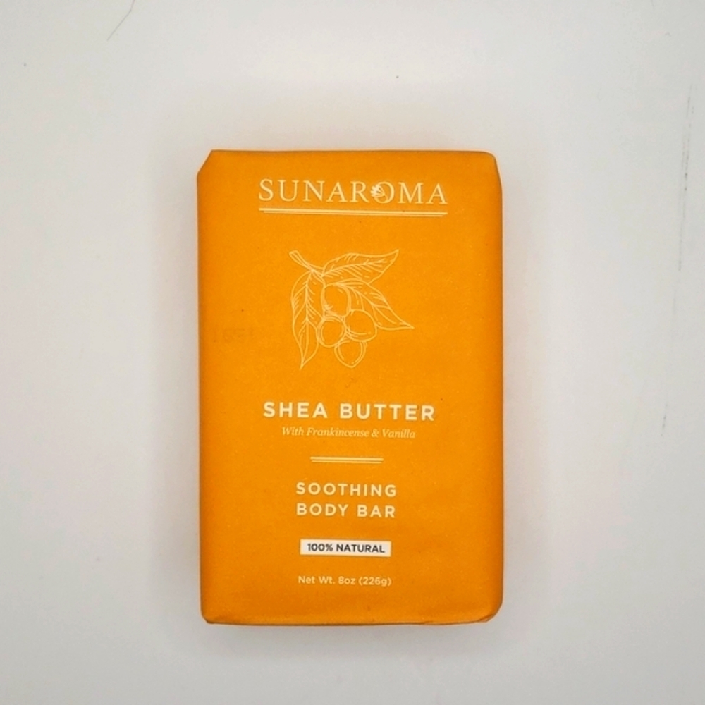 Sunaroma shea butter  frankincense vanilla bar soap